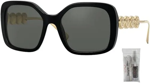 Vista 2 de Versace VE4375 Irregular Sunglasses for Women + BUNDLE With Designer iWear Eyewear Kit