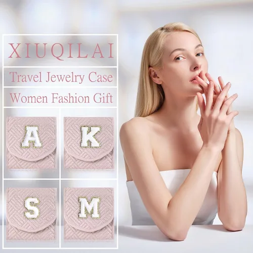 Vista 2 de Regalos para mujeres, estuche de joyería de viaje, estuche plegable personalizado para joyas de viaje para mujer, bolsa de joyería esencial