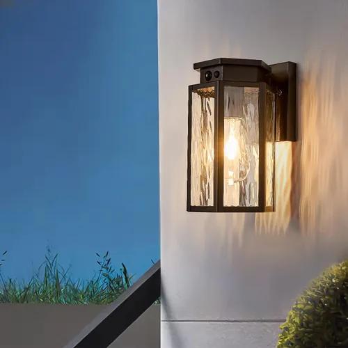 Vista 9 de Paquete de 2 lámparas solares de pared para exteriores, con sensor de movimiento, apliques de pared exterior del atardecer al amanecer, accesorios