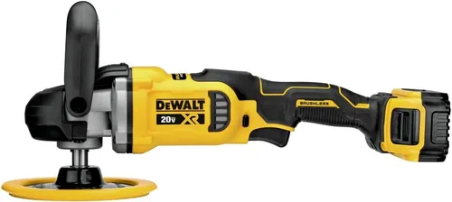 Vista 4 de DEWALT 20V MAX* XR Kit de pulidora inalámbrica, rotativa, velocidad variable, 7 pulgadas, 180 mm (DCM849P2)