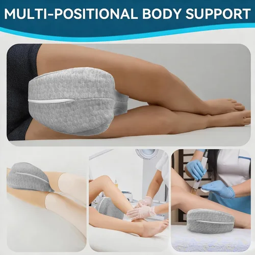 Vista 7 de QISHFEN Almohada de rodilla para personas que duermen de lado, espuma viscoelástica para el dolor de cadera, almohada de piernas para dormir