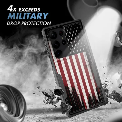 Vista 423 de Funda para Galaxy A14 5G, resistente de doble capa híbrida de policarbonato duro, goma suave, a prueba de golpes, funda protectora resistente