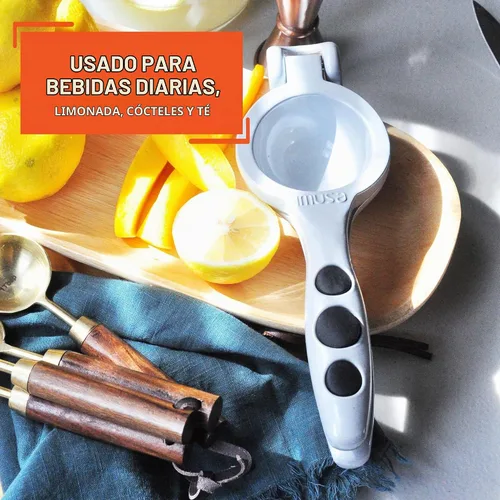 Vista 6 de Imusa Estados Unidos, limón gris/exprimidor de lima, talla única, plata (J100-00290) Diseño de EE. UU., acento gris, prensa manual de cítricos
