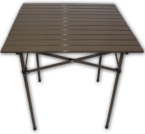 Vista 3 de Mesa en una bolsa con bolsa de transporte mesa alta portátil de aluminio., alto, Marrón