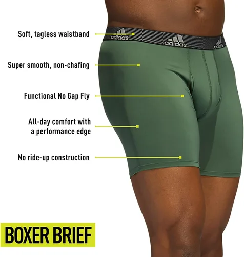 Vista 2 de adidas Performance - Calzoncillos tipo bóxer para hombre (3 unidades)
