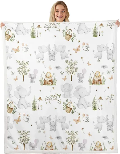 Vista 17 de Erosebridal - Mantas de bebé unisex para niños y niñas, mantas de guardería de animales de granja de minky 40x50, manta sherpa con diseño de tractor