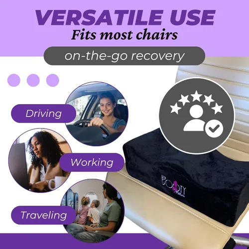 Vista 9 de BBL - Almohada para después de la cirugía, almohada ligera para levantamiento de glúteos con orinario femenino, cojín suave para después