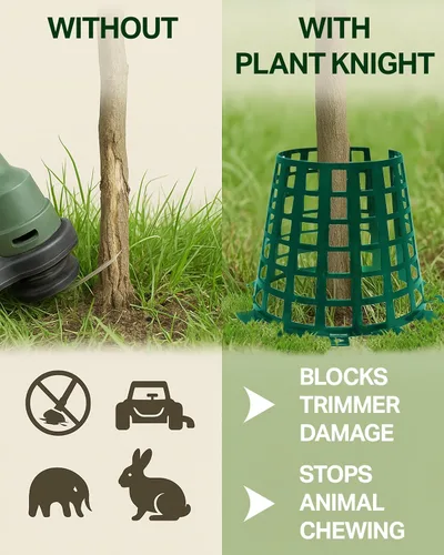 Vista 2 de Protectores de tronco de árbol para árboles jóvenes y árboles jóvenes, protectores de árboles, envolturas a prueba de animales contra ciervos