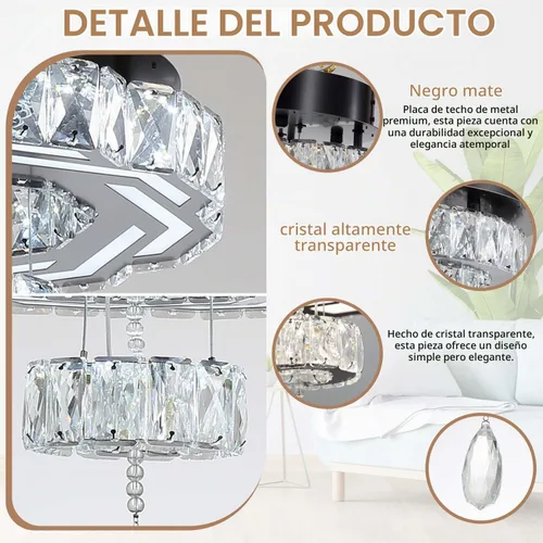 Vista 5 de Flashing God Candelabros modernos de cristal de 12 pulgadas, lámpara de techo de montaje empotrado, mini lámpara LED regulable para pasillo, lámpara