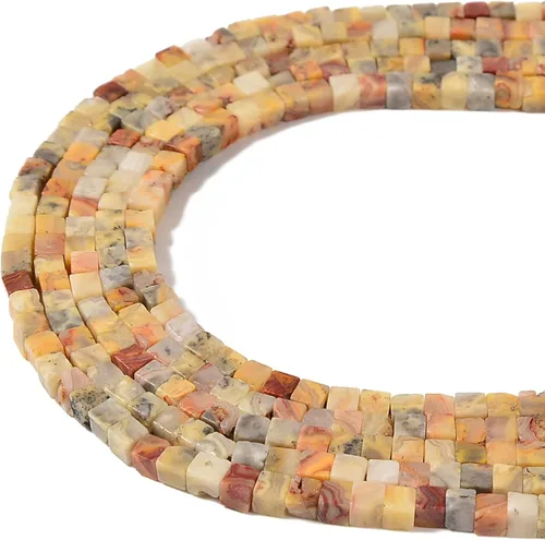 Vista 51 de JM Design Cuentas de 5/64 de pulgada 01 con forma de cubo liso multicolor para manualidades y fabricación de joyas (pulseras, collares, pendientes)