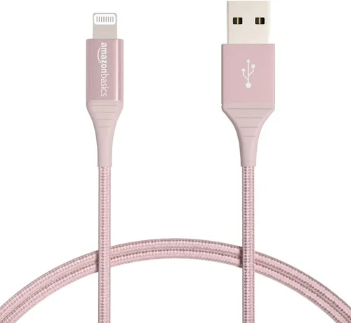 Vista 10 de Amazon Basics - Cable Lightning de nailon trenzado doble a USB, colección avanzada, cargador para iPhone certificado MFi