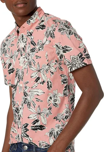 Vista 3 de Goodthreads Men's Standard-Fit Short-Sleeve Printed Poplin Shirt