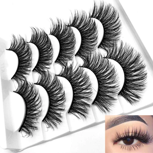 Vista 4 de Pestañas postizas de visón 3D, pestañas postizas naturales y finas, 0.59 pulgadas, pestañas largas y esponjosas, herramientas de maquillaje de ojos