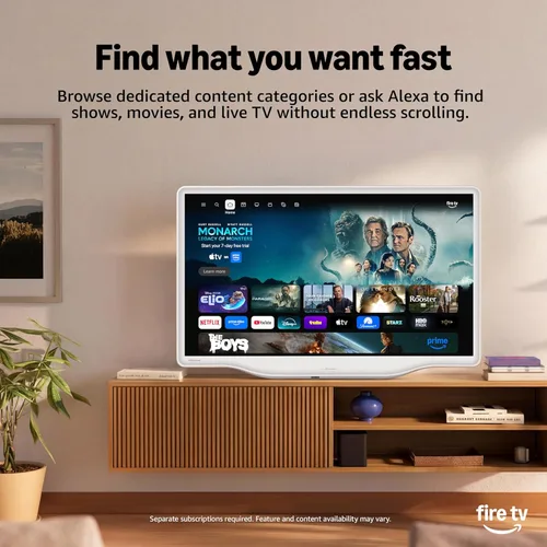 Vista 11 de Hisense Serie S5 DécoTV QLED FHD Smart Fire TV de 32 pulgadas (32S5QF, modelo 2025) - Ajuste versátil, color Hi-QLED, diseño inspirado en el arte
