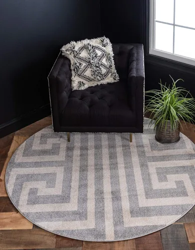 Vista 23 de Unique Loom Athens Collection - Alfombra clásica geométrica moderna con diseño de bordes, 3 pies 3 pulgadas x 5 pies 3 pulgadas, negro/beige negro