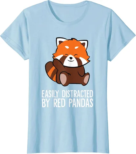Vista 20 de Red Panda Love Easily Distracted By Red Pandas T-Shirt Asphalt Grey
