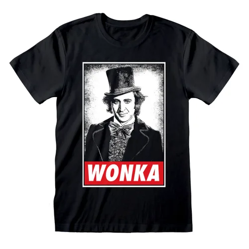 Vista 2 de Camiseta de Manga Corta Unisex Willy Wonka Wonka Negro