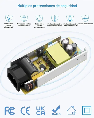 Vista 4 de ALITOVE Fuente de alimentación de 12 V 6 A 72 W CC 100 ~ 240 V CA a CC 12 voltios 6 amperios Convertidor 12 V CC 6 A 5.8 A 5.5 A 5.2 A Transformador