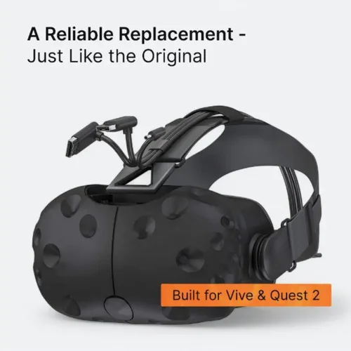 Vista 3 de Skywin Cable plano 3 en 1 compatible con HTC Vive (16 pies), cable de conexión 3 en 1 de repuesto para auriculares HTC Vive y Linkbox (negro)