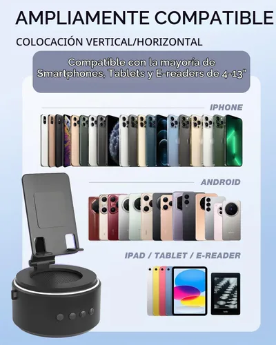 Vista 5 de Funistree Regalos para hombres, él, marido, soporte para teléfono celular con altavoz Bluetooth inalámbrico, regalos de aniversario de Navidad