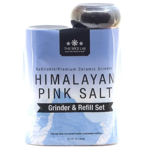 Vista 4 de The Spice Lab - Sal gruesa rosa del Himalaya, cristal puro gourmet, aporta nutrientes y minerales, fortificada para la salud, certificado Kosher