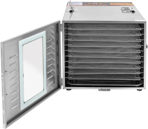 Vista 5 de Deshidratador de alimentos para cecina, máquina deshidratadora eléctrica de alimentos, secadora deshidratada de 1000 W, gran espacio de secado, 10