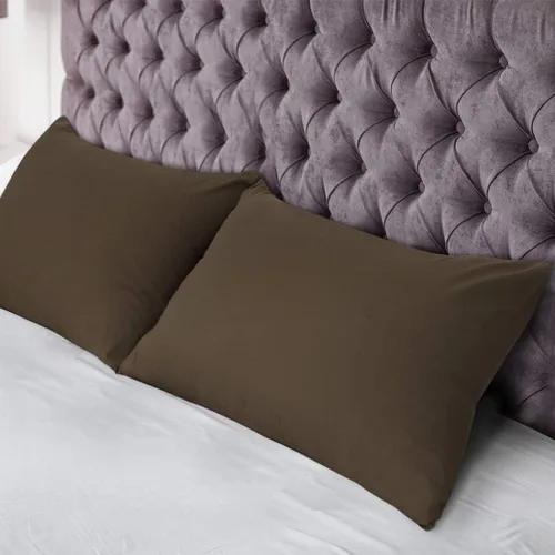 Vista 3 de PiccoCasa Paquete de 2 fundas de almohada de microfibra cepillada de lujo de 1800 hilos, fundas de almohada suaves para almohada estándar