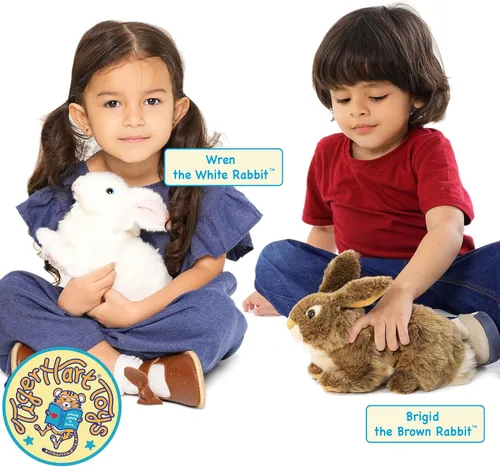 Vista 7 de TigerHart Brigid The Brown Rabbit - Conejito de peluche de 10 pulgadas