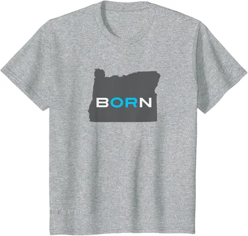 Vista 35 de Nacido en Oregon Camisa – Estado Mapa Born Idea de regalo, Negro