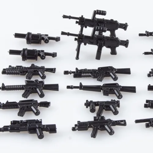 Vista 2 de Paquete de armas, accesorios de armas militares, juguetes modelo soldado de la Segunda Guerra Mundial, equipo militar, bloques de batalla
