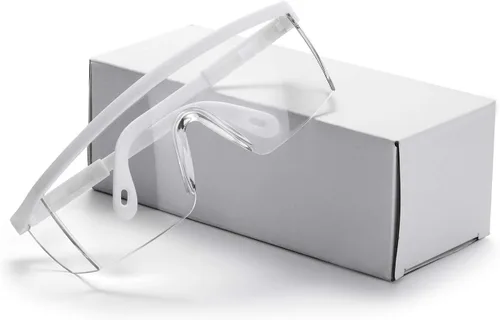 Vista 3 de Gafas de protección Niebla Prueba de arañazos Gafas de protección de lente transparente (blanco)