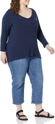Vista 4 de Tienda Essentials - 2 Camisetas de manga 34 con cuello en V para mujer