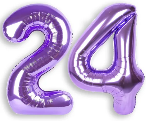 Vista 13 de Globo de número 0 de 40 pulgadas de RainbowQ Party, grande, color púrpura, para niños o niñas, números del 0 al 9, de papel de aluminio y Mylar