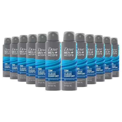 Vista 10 de Dove Men+Care Desodorante antitranspirante Dry Spray Clean Comfort para hombres, protección contra el sudor y el olor de 72 horas con tecnología