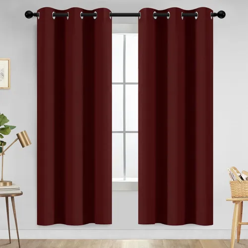 Vista 111 de Yakamok Cortinas opacas para dormitorio, aislamiento térmico, cortinas de oscurecimiento de habitación para sala de estar, juego de 2 paneles