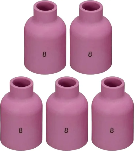 Vista 8 de RIVERWELD TIG - Boquilla de alúmina con lente de gas, vasos de cerámica Jumbo de gran diámetro 53N87 12# 3/4 pulgadas 53N88 5/8 pulgadas #10 53N89