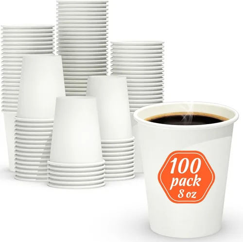 Vista 10 de Dealusy 200 tazas de café desechables de 3 onzas, tazas de enjuague bucal para baño, sin fugas, aptas para alimentos, mini taza de papel pequeña