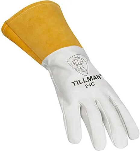 Vista 2 de Tillman Guantes de soldadura TIG de piel de cabrito de grano superior 24C - 2XL