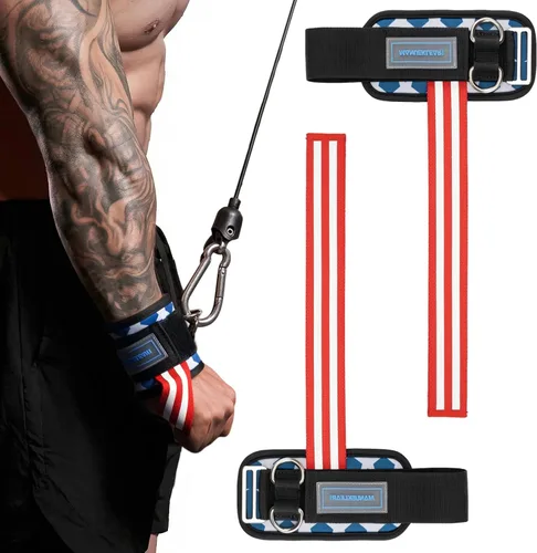 Vista 8 de MANUEKLEAR - Correas de muñeca antideslizantes para levantamiento de pesas, correas de levantamiento de pesas con anillos en D para entrenamiento