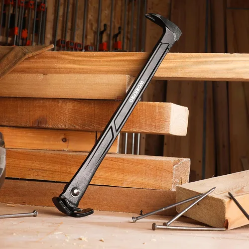 Vista 7 de WORKPRO Ganzúa de 33 cm con uña de gato, extractor de uñas con uña de gato y extractor de uñas basculante, palanca para remodelación del hogar