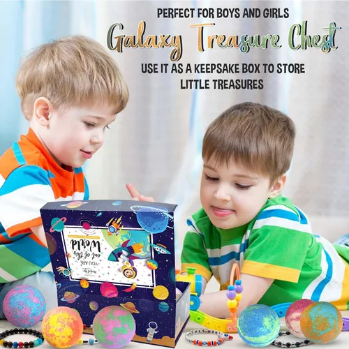 Vista 6 de Bombas de baño para niños con sorpresa en el interior, bombas de baño con joyería sorpresa y caja de joyería, orgánica, hidratante para la piel