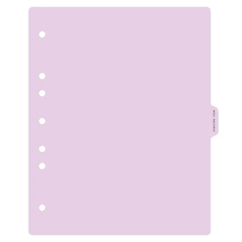 Vista 3 de Carstens - Heavy Duty Misc. Records Plastic Ring Binder Dividers, Side Tab, 1/9 Cut, Tab 5 Position, US Letter, Case of 50, (2616-59CS) - Ideal