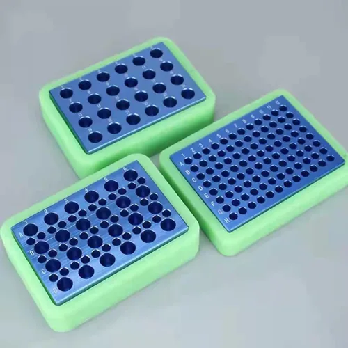 Vista 7 de Bloque de enfriamiento de aluminio - Enfriador de placas PCR, 96 pozos para tubos de 0.2 mL, tiras o placas de 96 pocillos (96 pozos)