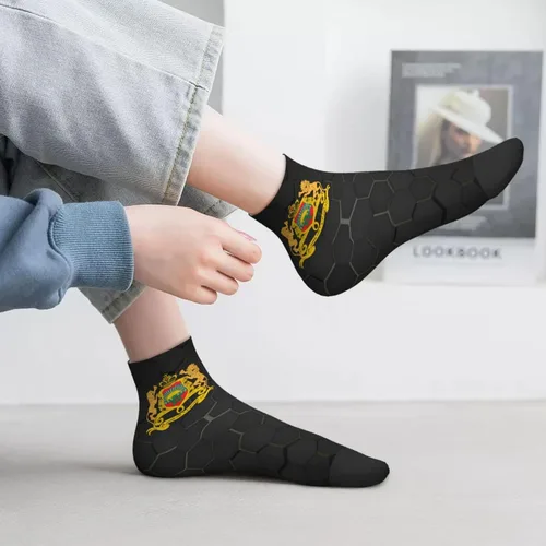 Vista 6 de GDJF Coat Of Arms Of Morocco Ankle Socks Winter Low Cut Sports Warm Comfort Breathable Casual Socks For Mens And Womens (1)