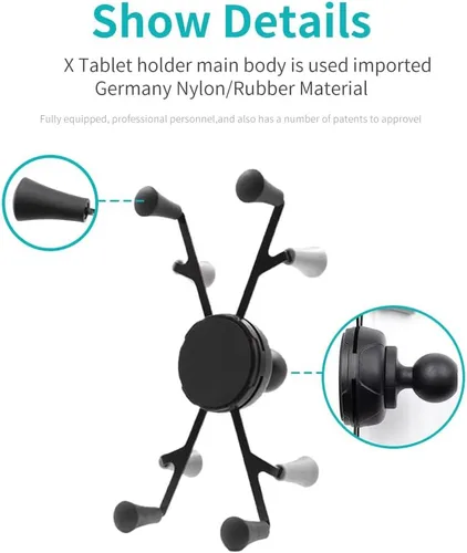 Vista 4 de Strg - Soporte para tablet con bola de tamaño B de 1 pulgada, soporte para tabletas de 6 pulgadas, compatible con soporte RAM de 1 pulgada