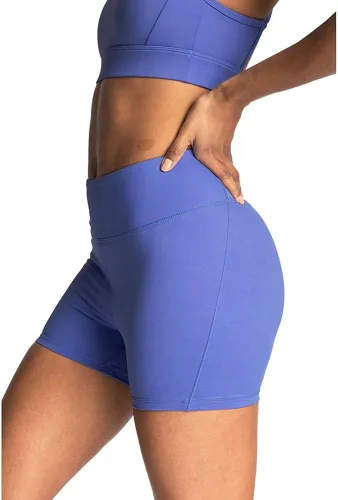 Vista 4 de Trajes de yoga sin costuras para mujer, 2 piezas, para gimnasio, sin mangas, tirantes delgados, brasier deportivo de cintura alta, pantalones cortos