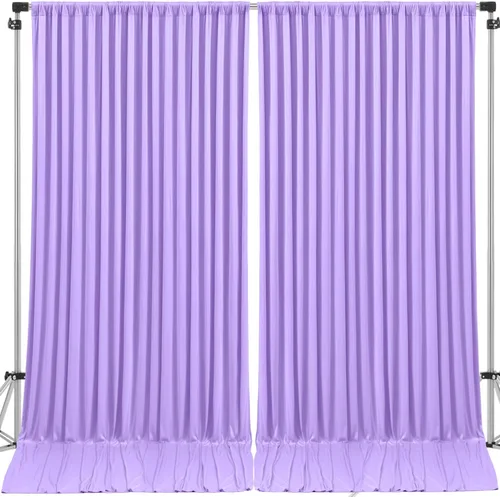 Vista 41 de Paneles de cortinas de fondo negras de 10 pies x 10 pies para fiestas, fiestas de cumpleaños, sin arrugas, cortinas de telón de fondo de tela