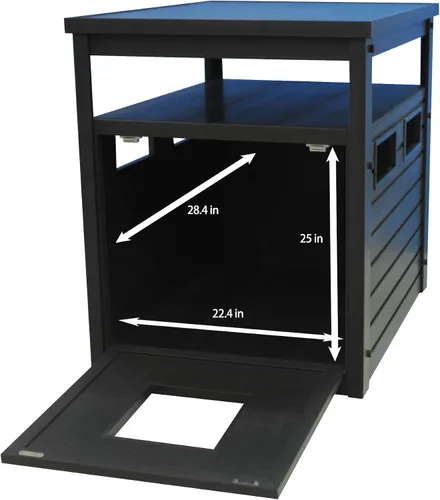 Vista 10 de Caja de aserrín/mesa auxiliar ECOFLEX Litter Loo., Espresso Negro