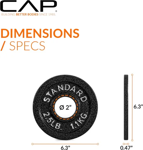 Vista 4 de CAP Barbell Placa de peso olímpica de 2 pulgadas Múltiples opciones