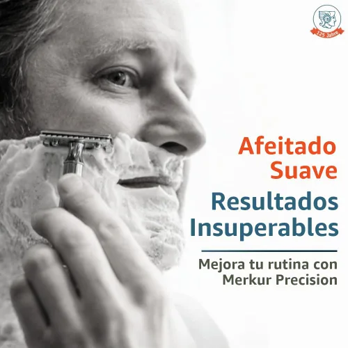 Vista 11 de MERKUR Juego de maquinilla de afeitar de seguridad clásica resistente de mango corto 34C con 10 cuchillas en una caja Cromo
